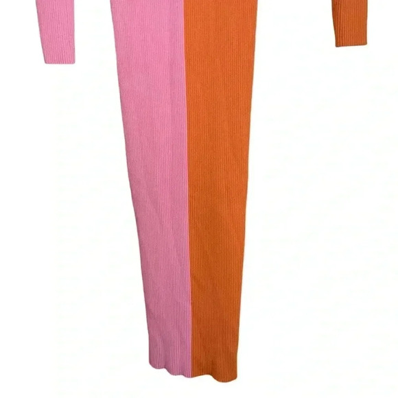 Staud Shoko Sweater Dress Orange Pink Size Medium - Picture 13 of 16